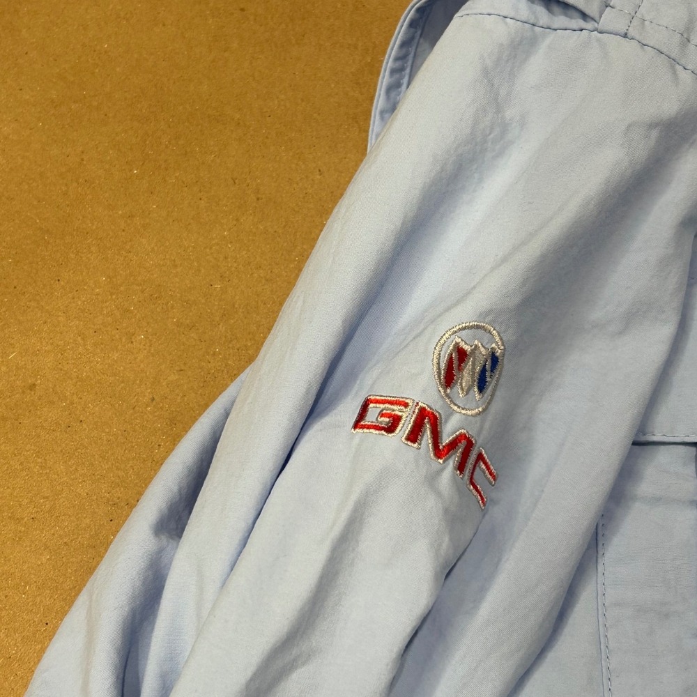 Columbia Blue PFG Omni Shade Fishing Shirt Mens Large w/company logo - Picture 7 of 11